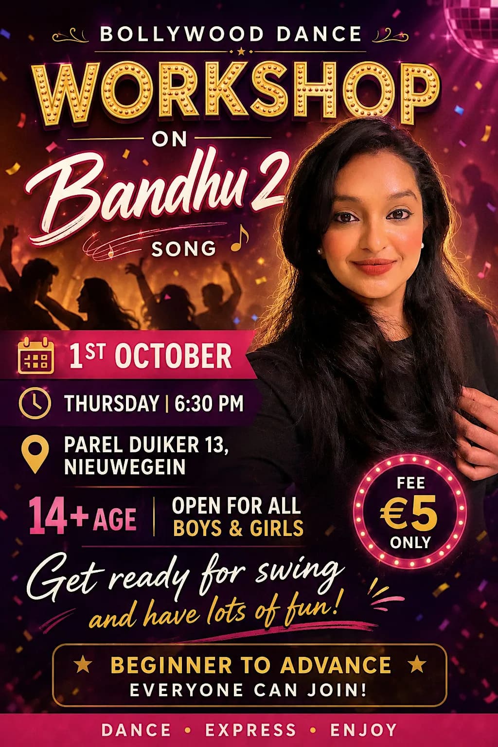 Bollywood Dansworkshop door Ratzy